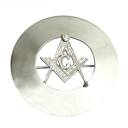 Masonic-Design-Plaid-Brooch-Chrome