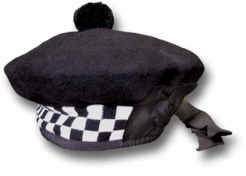 BALMORAL-HAT-WITH-BLACK/WHITE-DICED
