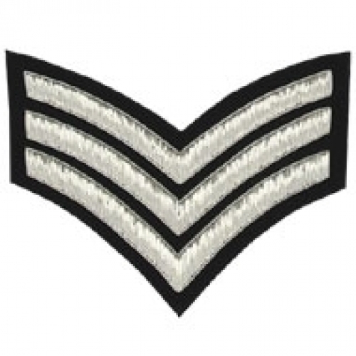 3-Stripe-Chevrons-Badge-Silver-Bullion-on-Black