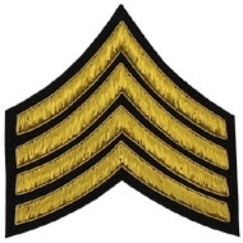 4-Stripe-Chevrons-Badge-Gold-Bullion-on-Black