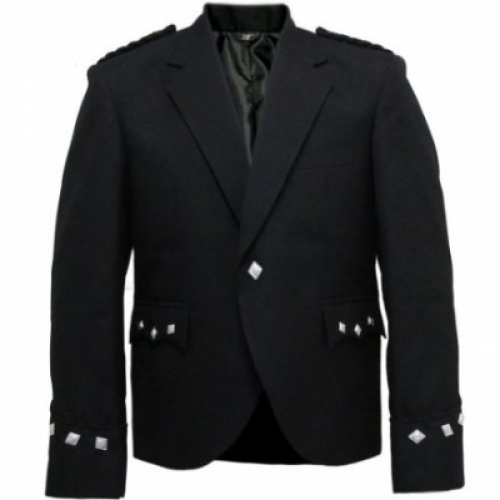 Black-Highland-Scottish-Argyll-Jacket-For-Kilt