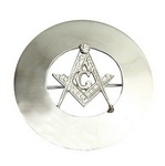 Masonic-Design-Plaid-Brooch-Chrome
