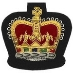 Queens-Crown-Badge-Gold-Bullion-on-Black