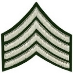 4-Stripe-Chevrons-Badge-Silver-Bullion-on-Green