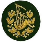Pipe-Major-Badge-Gold-Bullion-on-Green