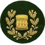 Drum-Major-Badge-Gold-Bullion-on-Green
