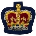 Queens-Crown-Badge-Gold-Bullion-on-Blue