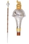 Marching-Stick-Gold-Chrome-Embossed-Mallace-Cane