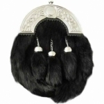 BLACK-RABBIT-FUR-WITH-SILVER-CANTLE-PLATTED-CELTIC-CANTLE-DESIGN.