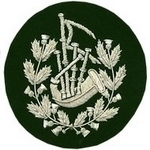 Pipe-Major-Badge-Silver-Bullion-on-Green