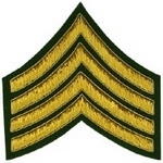 4-Stripe-Chevrons-Badge-Gold-Bullion-on-Green
