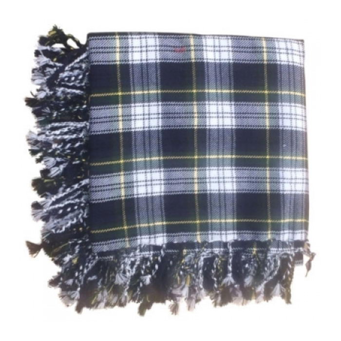 A Dress Gordon Tartan Fly Plaid With A Fringed Apron All Around