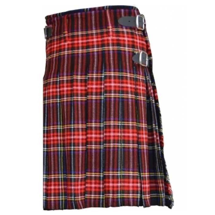 Active Ladies Traditional Black Stewart Tartan Kilt.