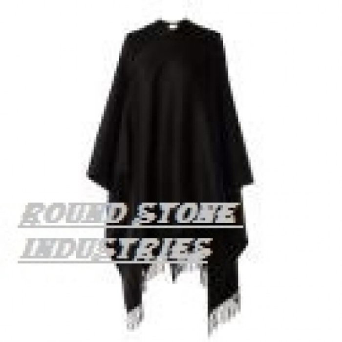 Round Stone Industries Brand New Solid Plain Black Stole
